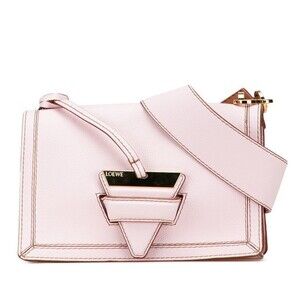 Loewe Barcelona Leather Shoulder Bag Pink